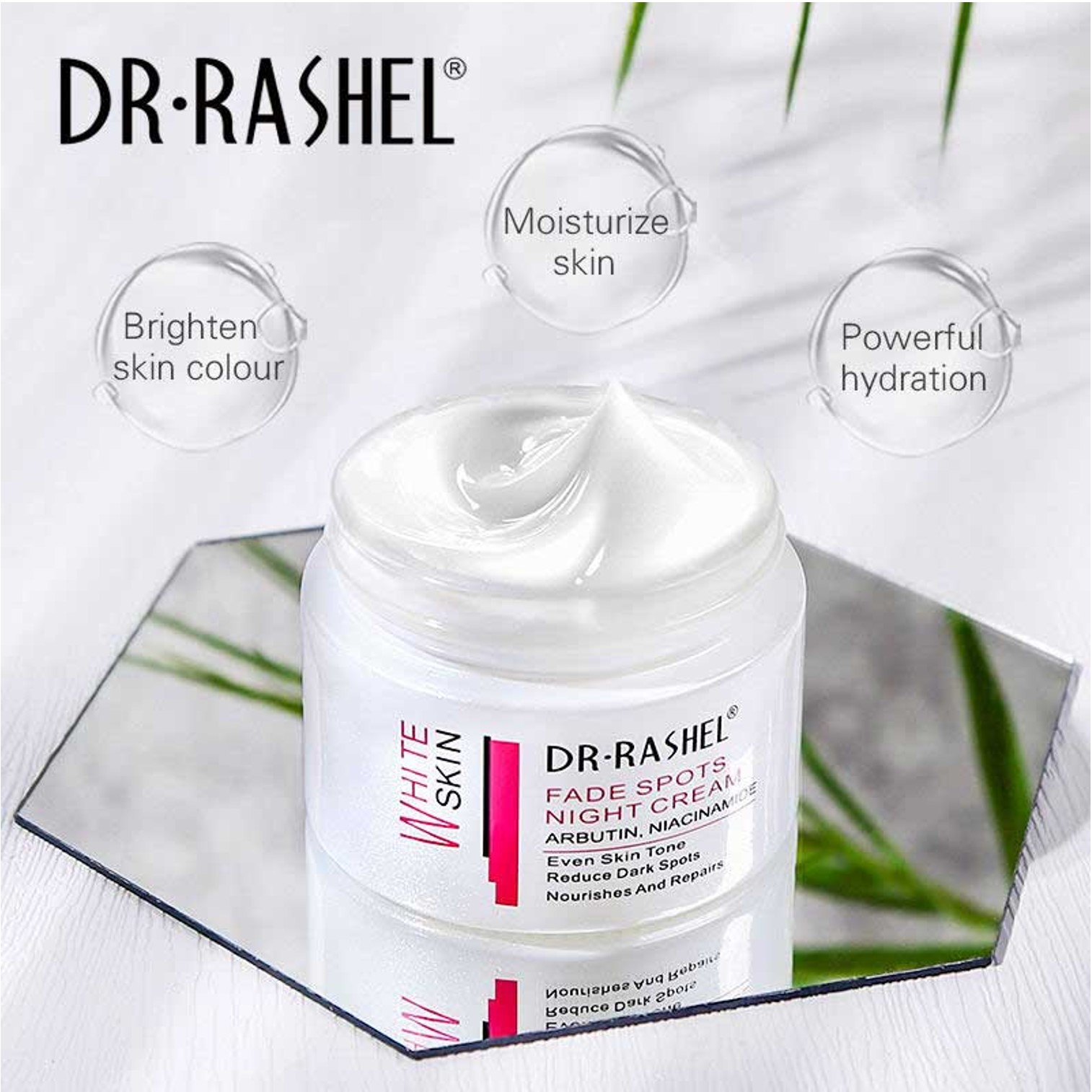 DR.RASHEL Whitening Night Cream 50ml ครีมบำรุงผิวหน้าสำหรับตอนกลางคืนสูตรพิเศษช่วยลดฝ้ากระจุดด่างดำหมองคล้ำผิวหน้าแลดูกระจ่างใสประสิทธิภาพสูงจากต่างประเทศ