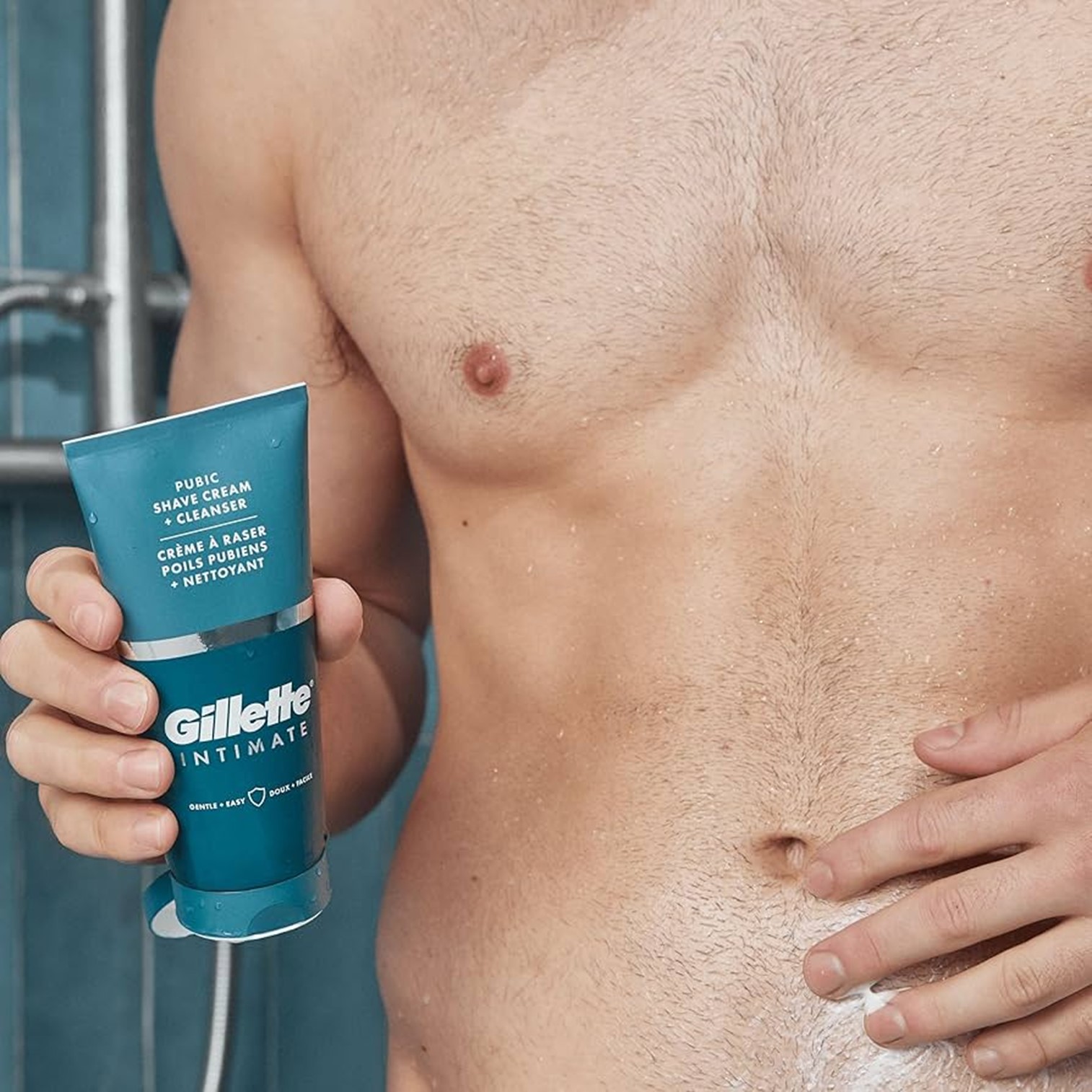 Gillette Intimate 2in1 Shave Cream+Cleanser 177ml ครีมโกนขนตามร่างกายสูตรอ่อนโยนสำหรับผิวบอบบางบริเวณจุดซ่อนเร้นสินค้านำเข้าจากออสเตรเลียของแท้พร้อมส่ง