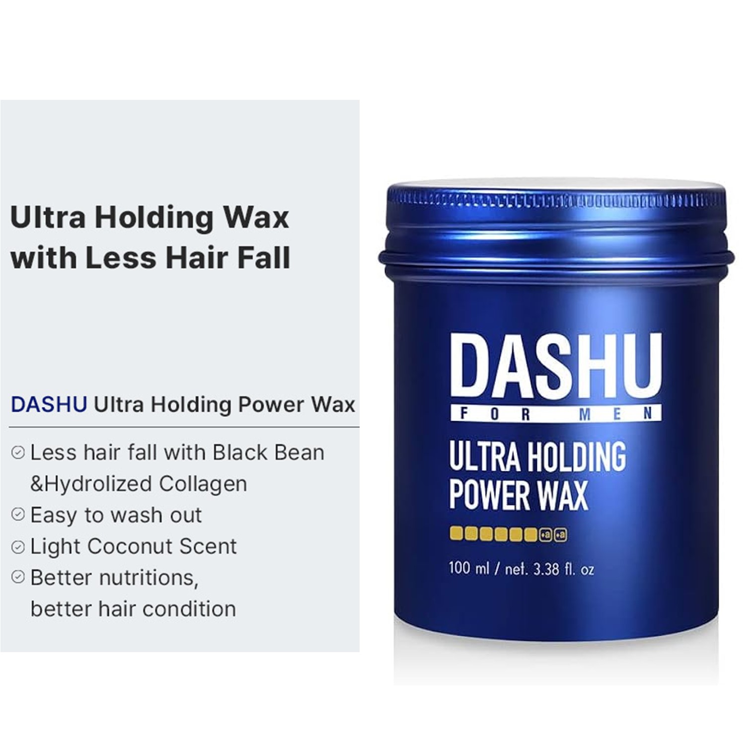 DASHU For Men Premium Ultra Holding Power Wax 100ml ผลิตภัณฑ์จัดแต่งทรงผมเนื้อบางเบาอยู่ทรงเป็นธรรมชาติสินค้านำเข้าจากเกาหลีของแท้พร้อมส่ง