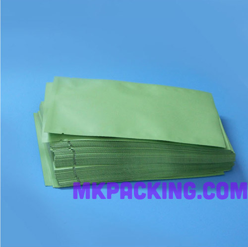 ถุงซีล 3 ด้าน -- สีเขียวด้าน