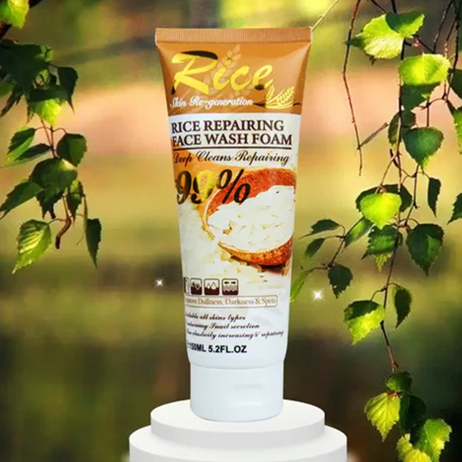 Wokali Rice Cleansing Foam 150ml คลีนซิ่งโฟมทำความสะอาดผิวหน้าสูตรพิเศษจากสารสกัดธรรมชาติสินค้านำเข้าจากต่างประเทศของแท้พร้อมส่ง