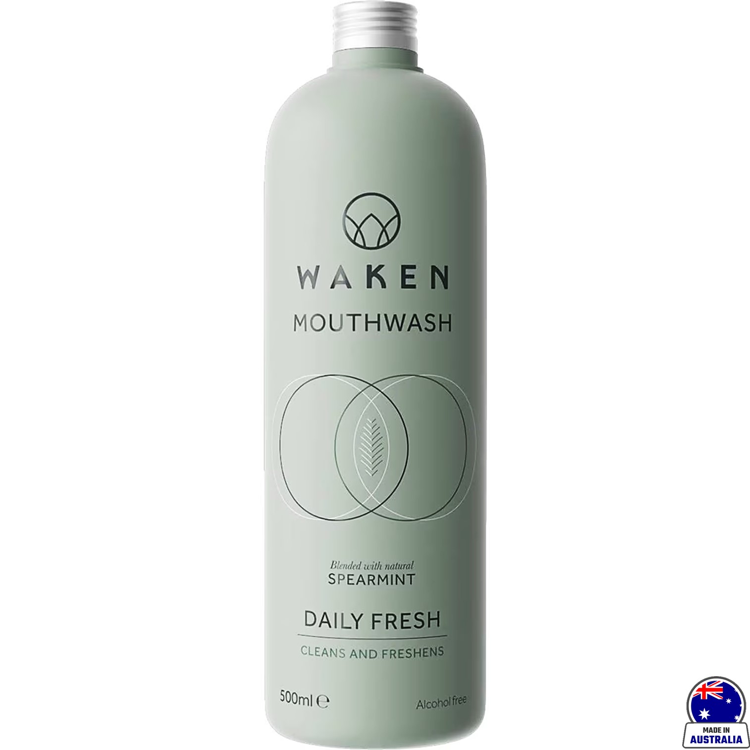 WAKEN MOUTHWASH SPEARMINT Daily Fresh 500ML น้ำยาบ้วนปากสูตรเย็นสดชื่นพิเศษสินค้านำเข้าจากออสเตรเลียของแท้