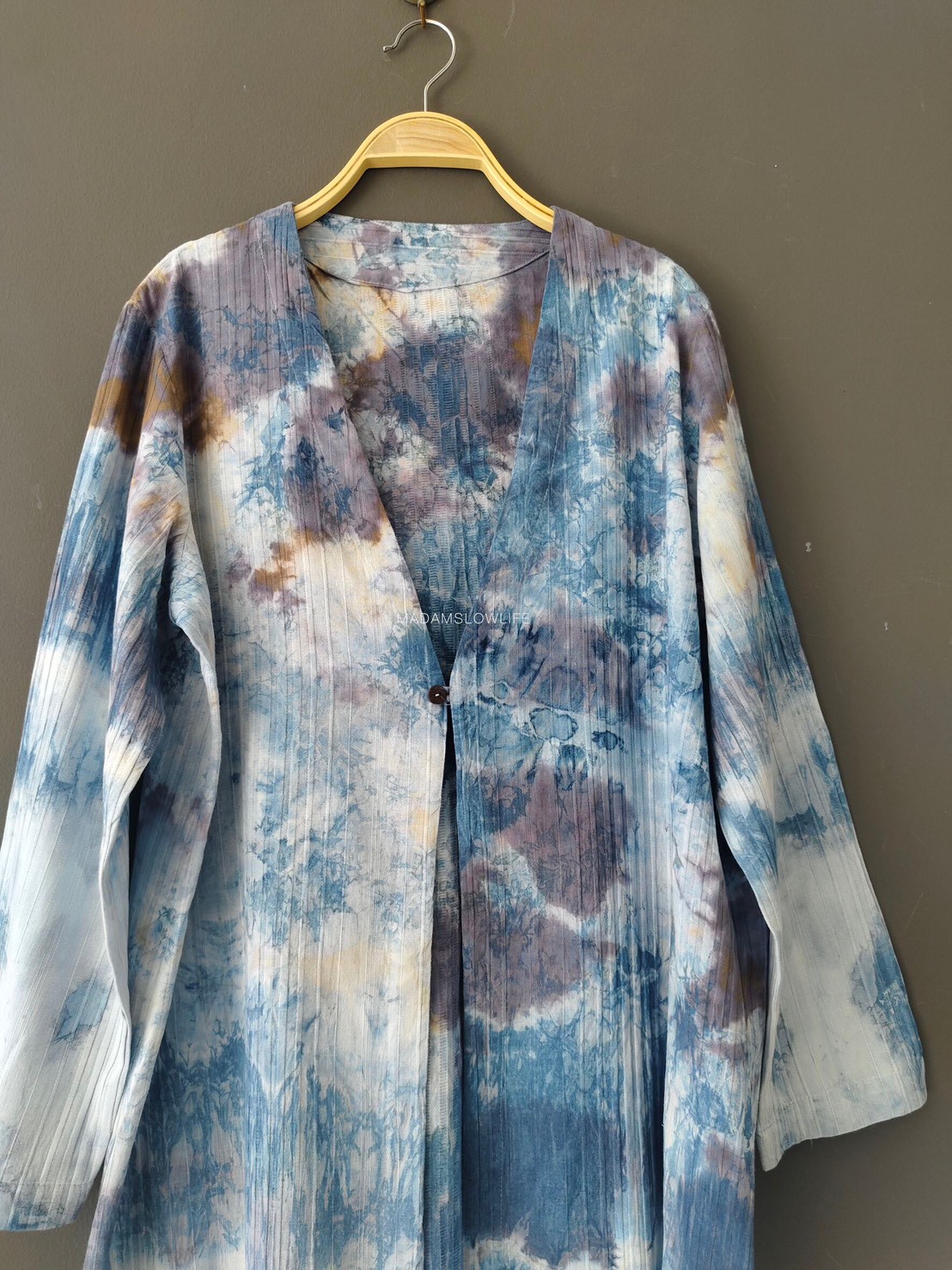 เสื้อคลุมยาวมัดย้อม Size :F