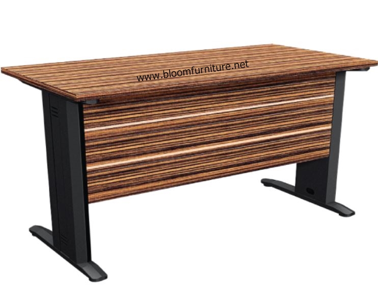 โต๊ะทำงานโล่ง โครงขาเหล็ก ขนาด 180*75*75 ซม.Zebrano RoseGold