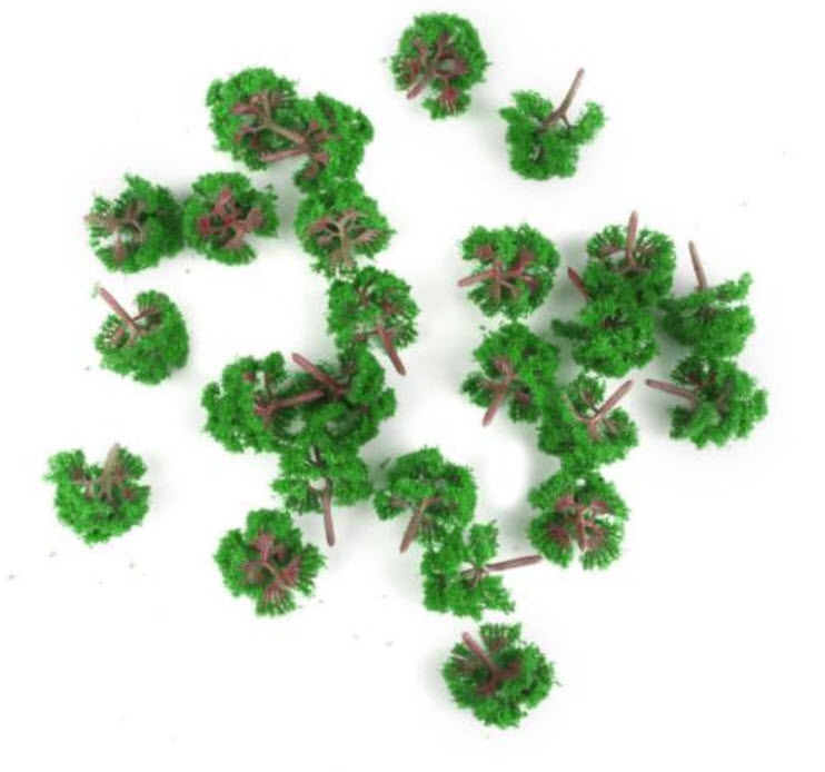 ต้นไม้ สเกล 1:300 คละสี 75 ต้น 4 ซ.ม.