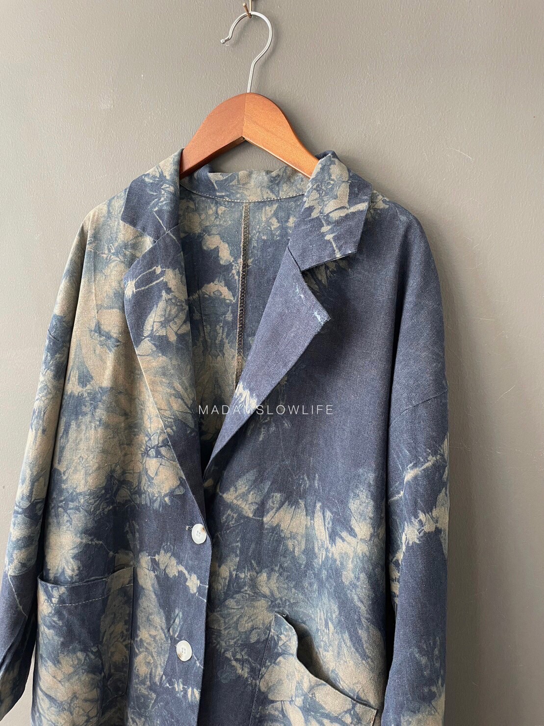 เสื้อคลุมตัวยาว Size F ผ้าคอตตอนลินินพรีเมียม ย้อมสีปลอดสารพิษ