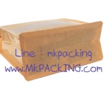 ถุงคราฟท์ ขยาย หน้าต่างขุ่น ซิปล็อค ตั้งได้ ขนาด 12*22+5 ซม.