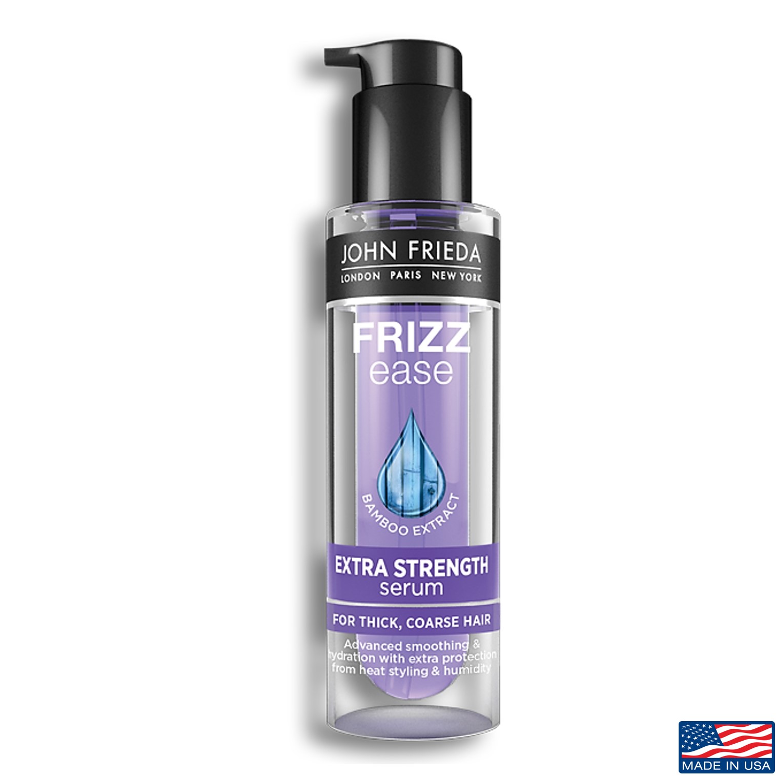 JOHN FRIEDA Frizz Ease Bamboo Extract Extra Strength Serum 50ml เซรั่มบำรุงเส้นผมสูตรพรีเมี่ยมช่วยปรับสภาพเส้นผมให้มีน้ำหนักตรงนุ่มสลวยได้อย่างมีประสิทธิภาพ สินค้านำเข้าจากออสเตรเลียของแท้