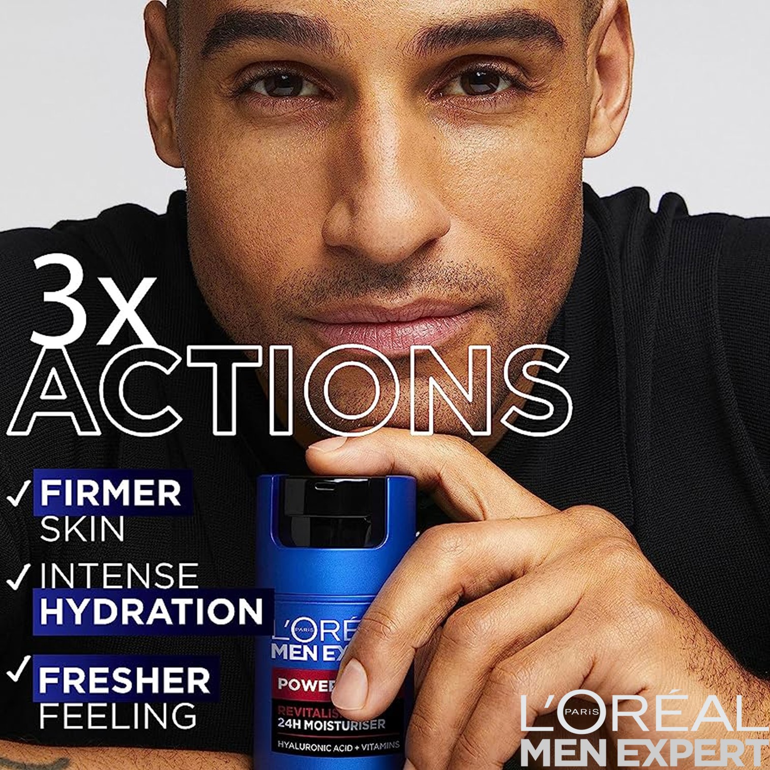 L'oreal Men Expert Power Age Revitalising 24Hour Moisturiser 50ml มอยซ์เจอร์ไรเซอร์บำรุงผิวหน้าผู้ชายสูตรพิเศษสินค้านำเข้าจากต่างประเทศของแท้พร้อมส่ง