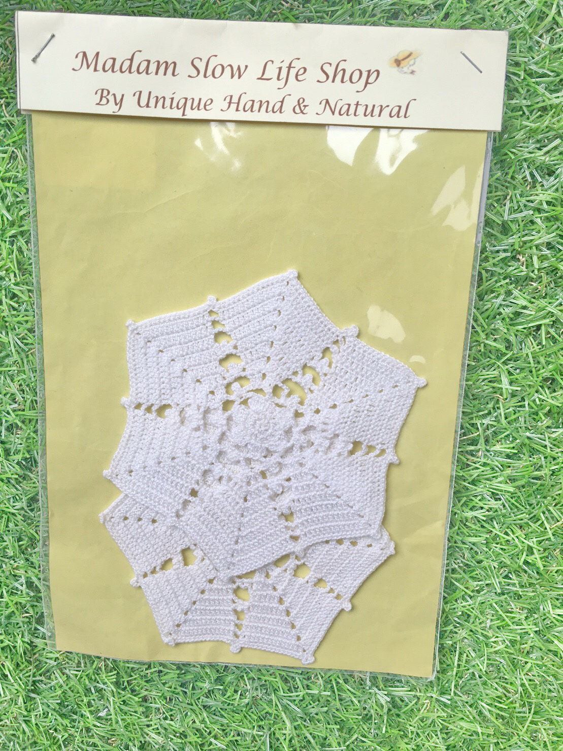 ที่รองแก้ว รองแจกัน ประดับโครเชต์ Crochet S17