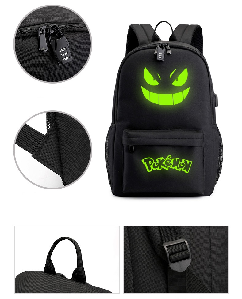 กระเป๋าเป้ ลาย Pokemon (เรืองแสง)