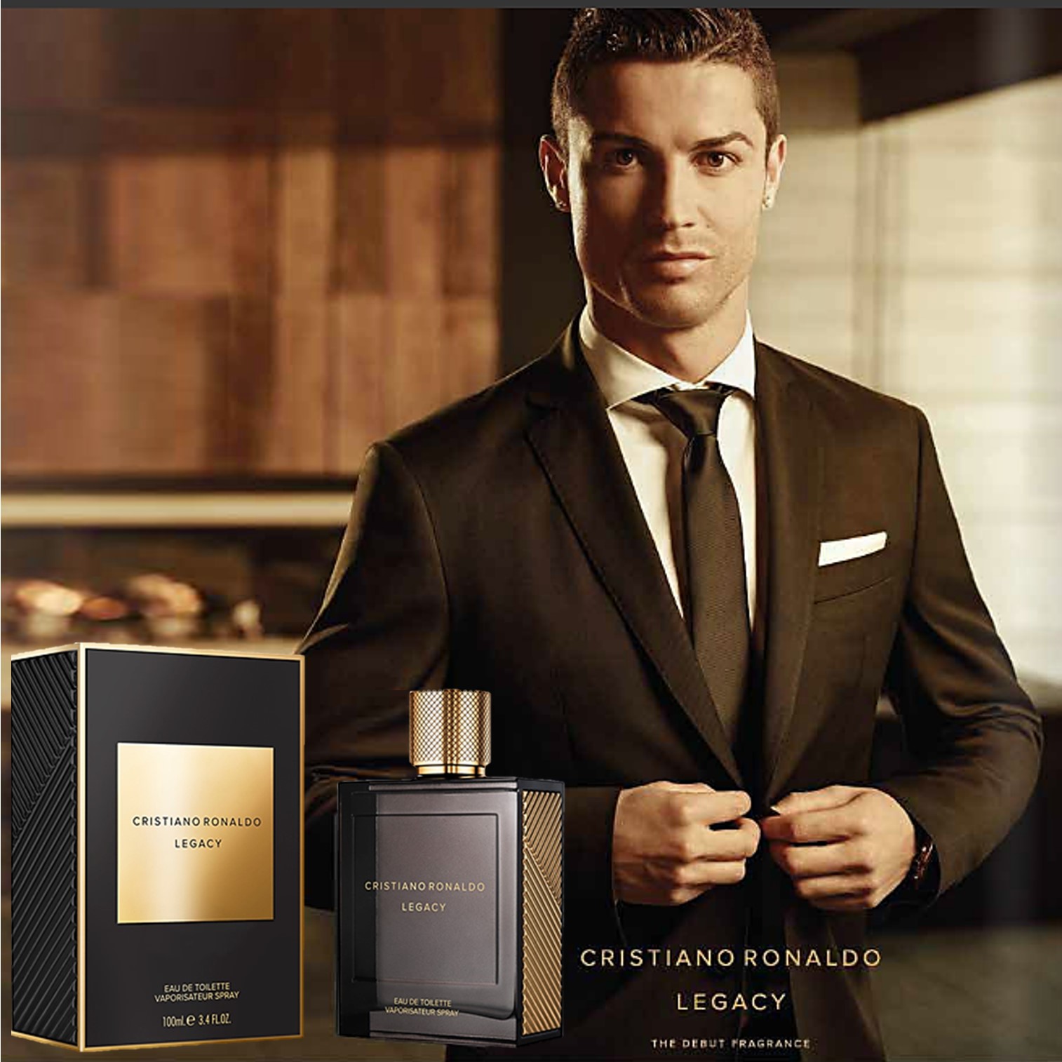 CRISTIANO RONALDO LEGACY Eau De Toilette 100ml น้ำหอมลิขสิทธิ์แท้จากคริสเตียโน่ โรนัลโด้กลิ่นหอมหรูหราเซ็กซี่น่าค้นหารับประกันของแท้