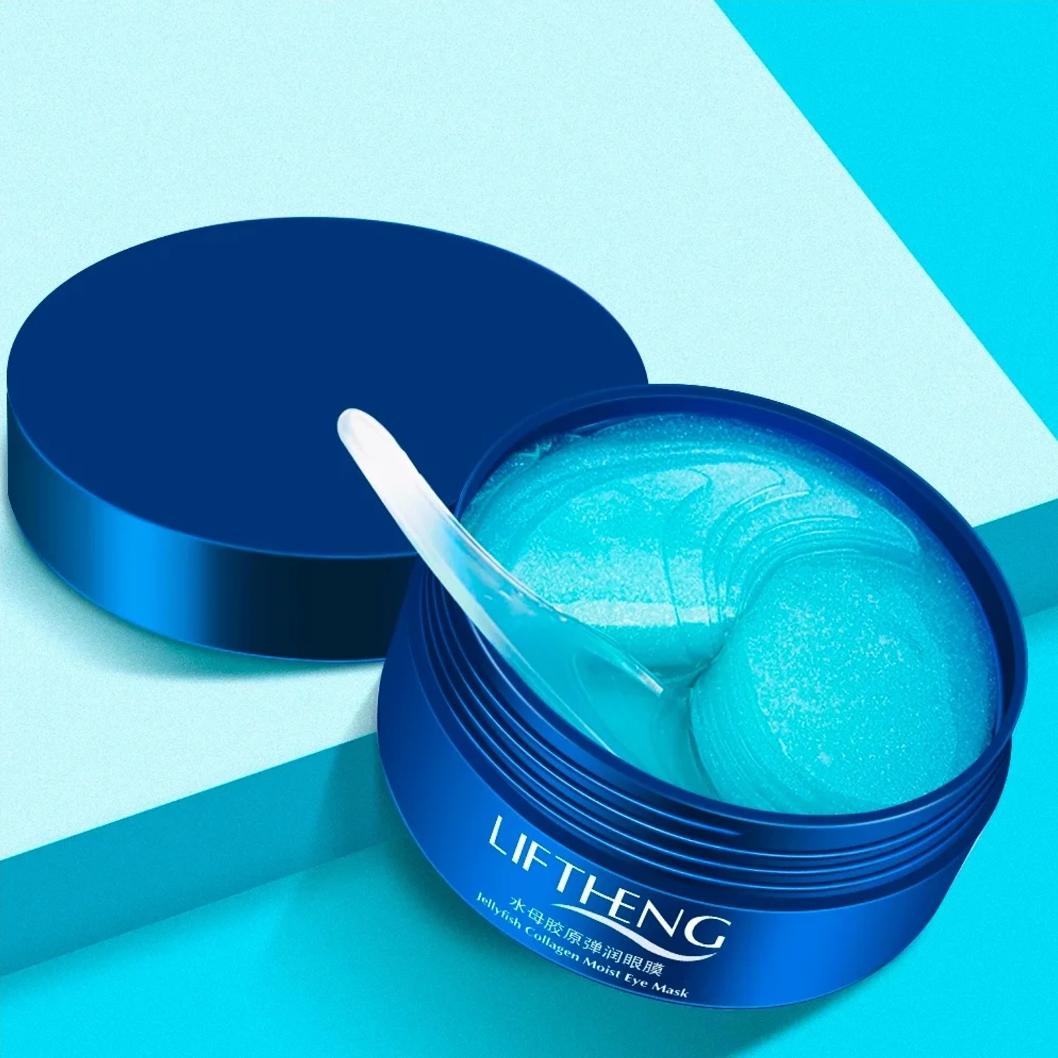 Liftheng Jellyfish Collagen Skin Elasticity Eye Mask 80g แผ่นเจลมาส์คใต้ตาเพิ่มความชุ่มชื้นลดริ้วรอยหมองคล้ำ