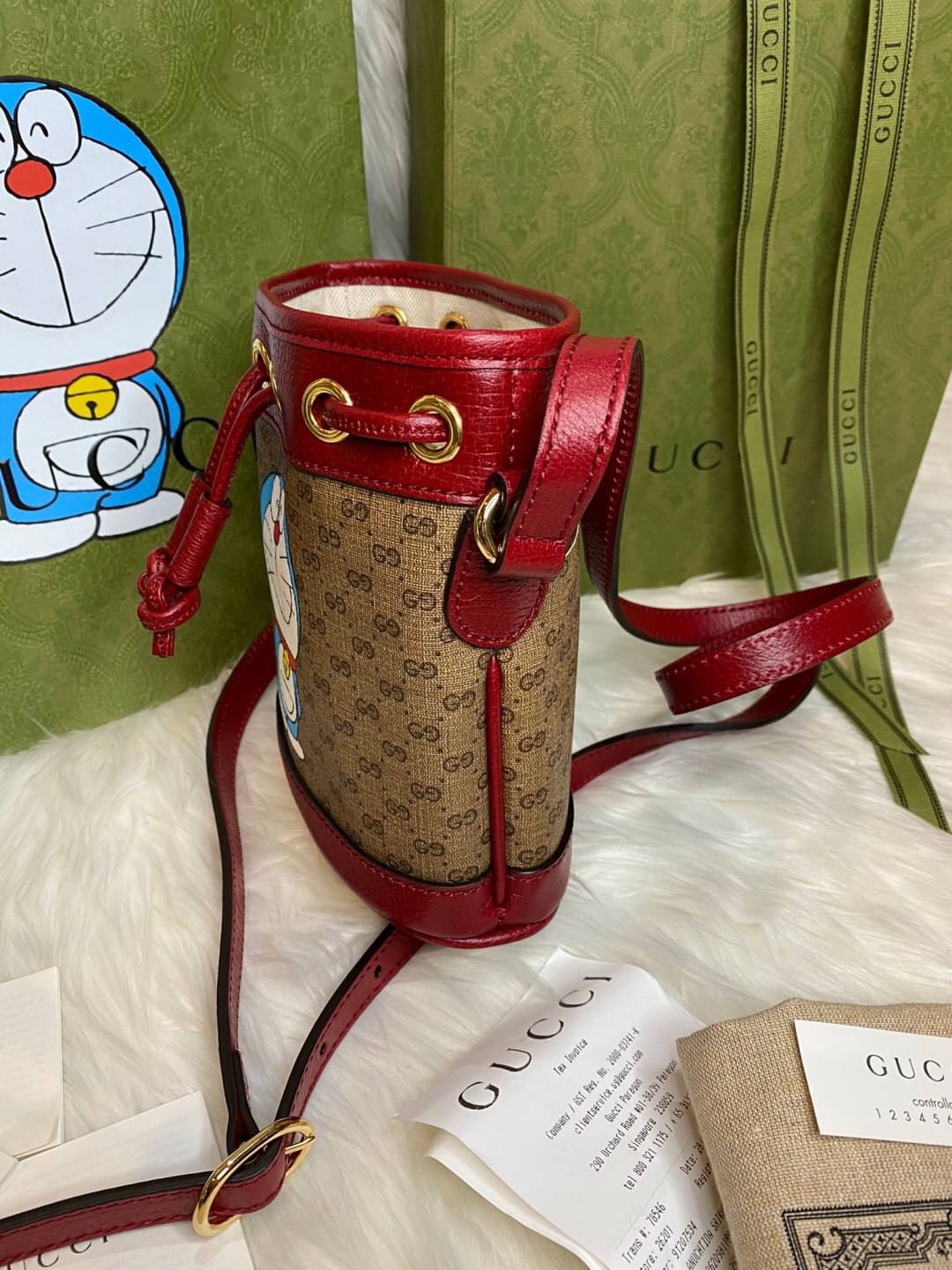 Gucci Doraemon x Mini Bucket Bag