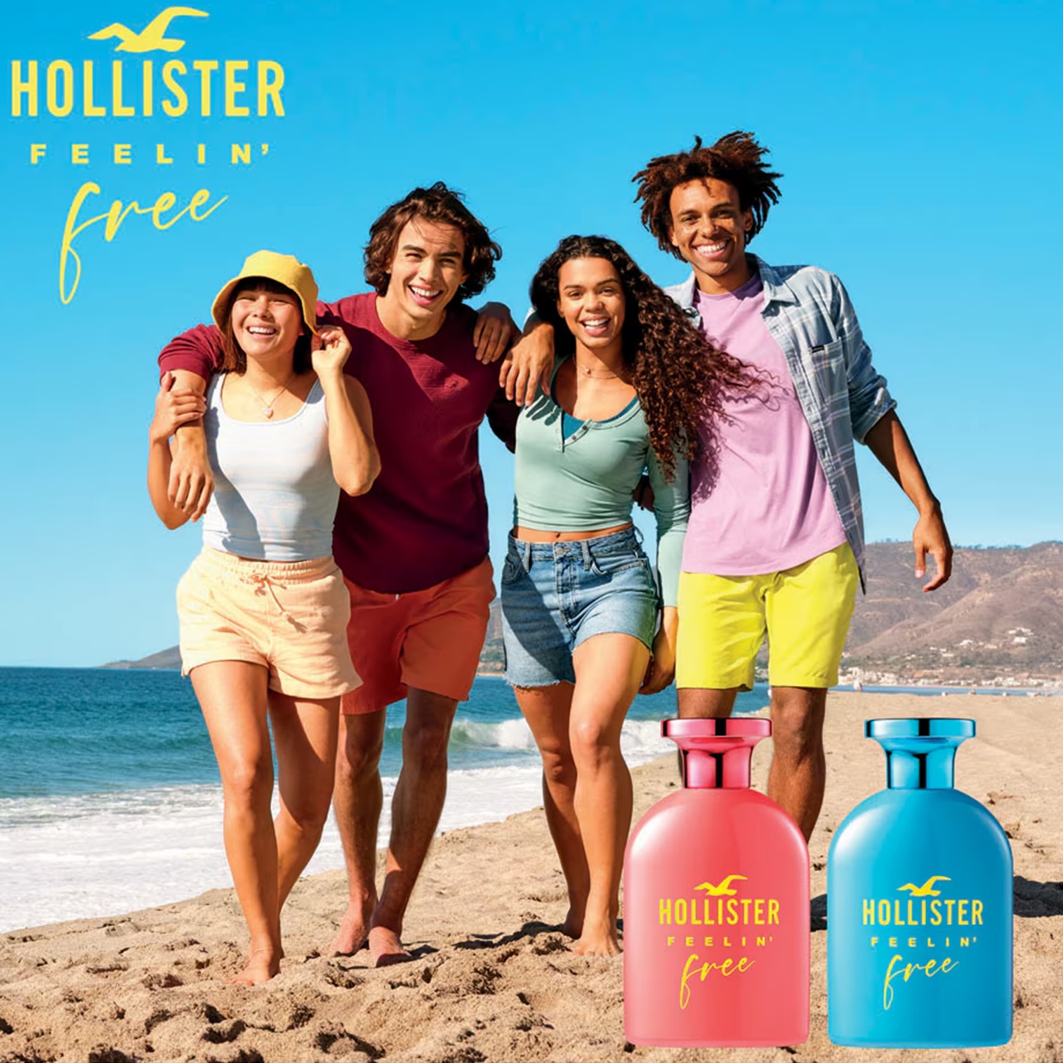 Hollister Feelin’ Free For Him Eau de Toilette 100ml น้ำหอมผู้ชายกลิ่นหอมใหม่สุดพิเศษรับประกันลิขสิทธิ์แท้นำเข้าจากออสเตรเลียพร้อมส่ง