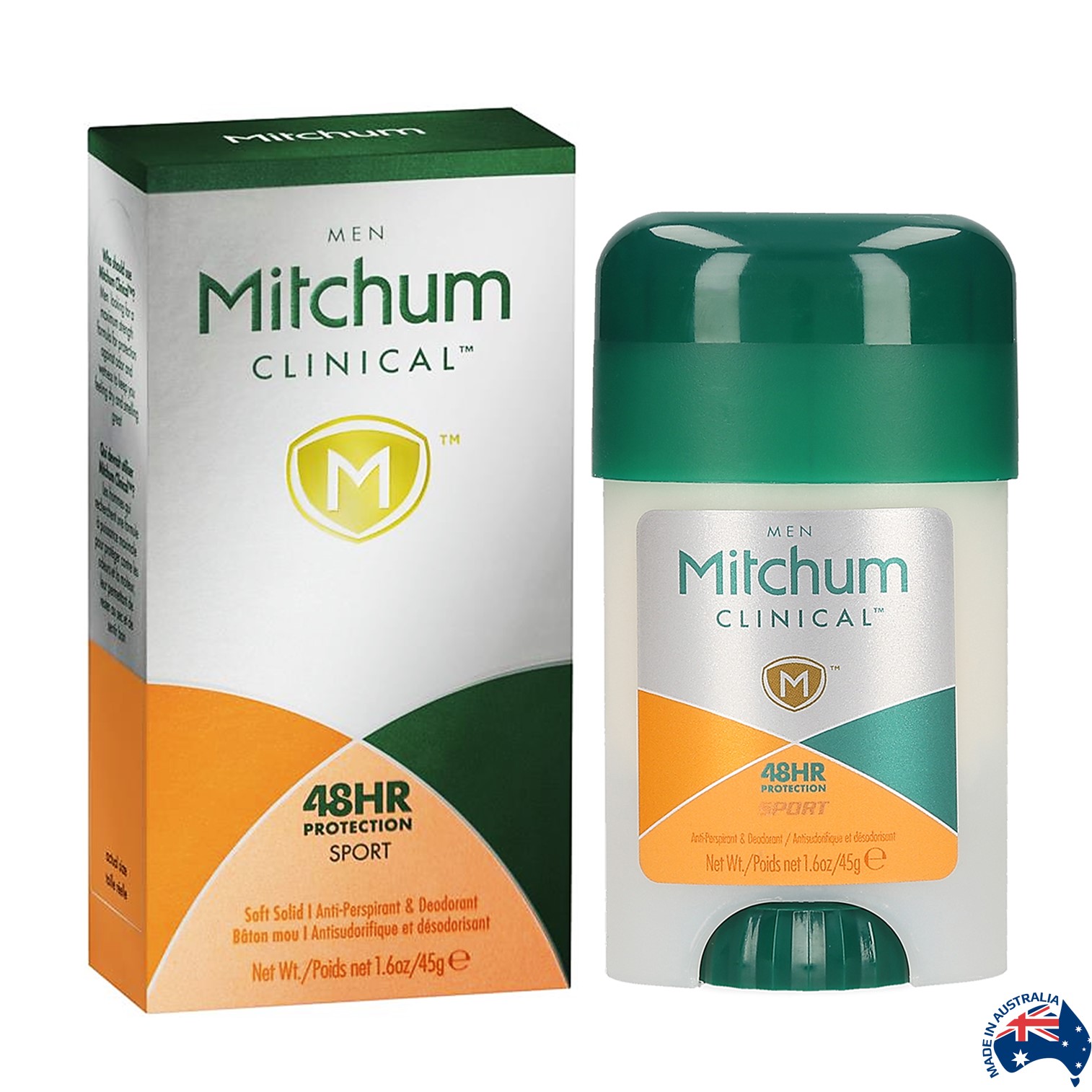 Mitchum Clinical 48Hr Protection Sport Antiperspirant and Deodorant for Men 45g ผลิตภัณฑ์ระงับกลิ่นใต้วงแขนสำหรับผู้ชายแบบแท่งสติ๊กกลิ่นหอมใหม่สุดพิเศษจากต่างประเทศพร้อมส่ง