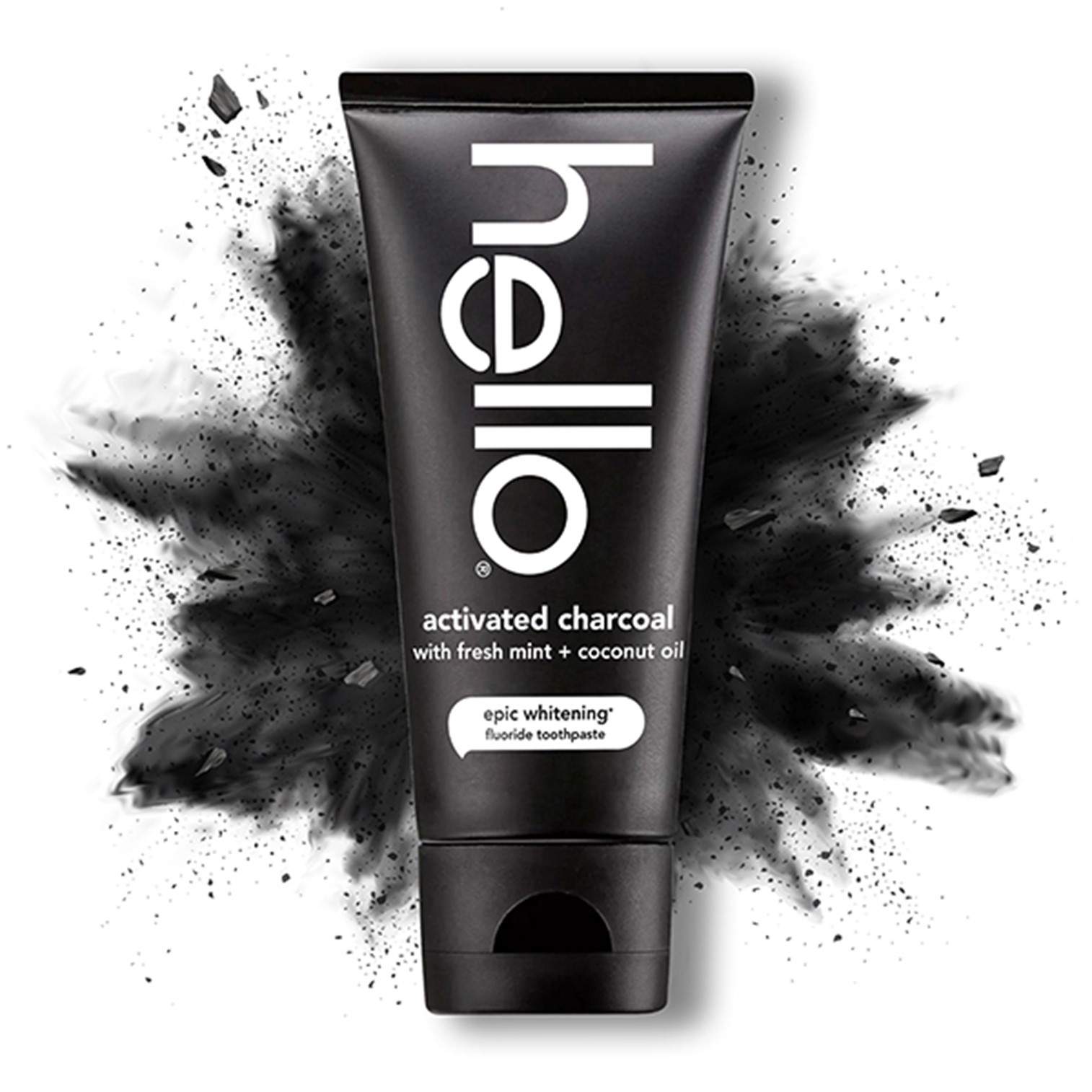 Hello Activated Charcoal Epic Teeth Whitening Fluoride Free Toothpaste 113g ยาสีฟันสูตรชาโคลเพื่อฟันขาวสะอาดสินค้านำเข้าจากออสเตรเลีย