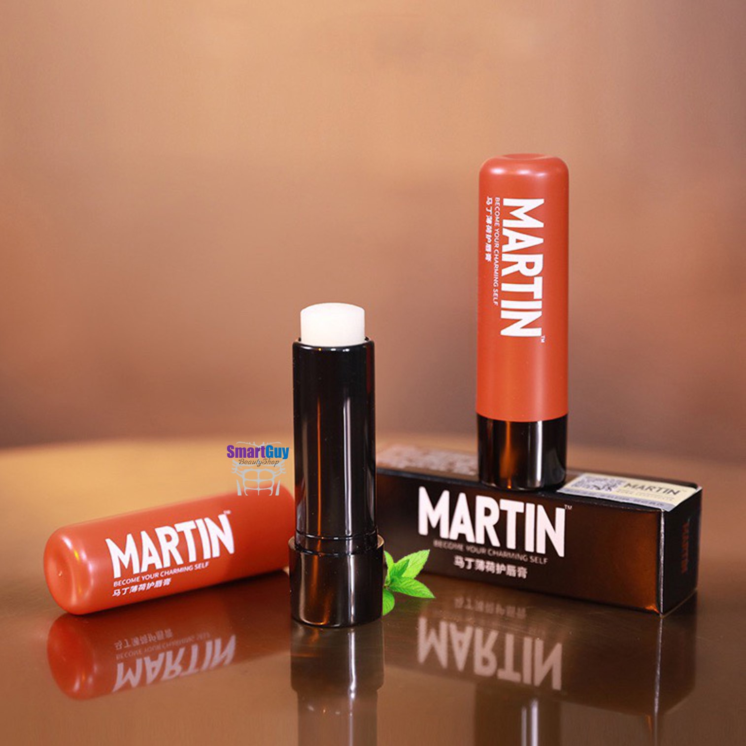 MARTIN Lip Balm For Men 4.5g. ลิปบาล์มบำรุงและแก้ปัญหาริมฝีปากอิ่มน้ำเนียนนุ่มชุ่มชื้นแลดูสุขภาพดีสูตรสำหรับผู้ชาย
