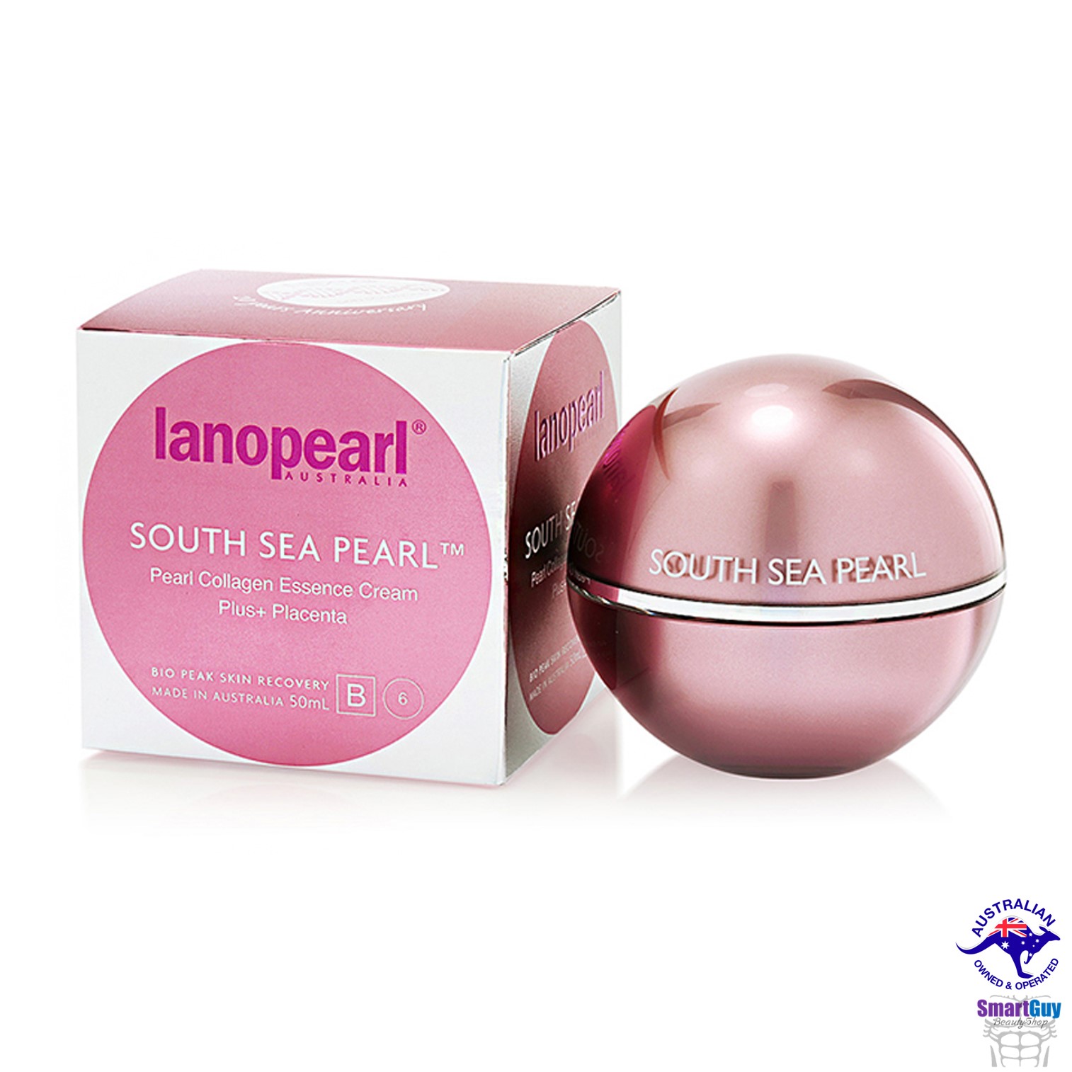 Lanopearl South Sea Pearl Collagen Essence Cream Plus Placenta 50ml. ครีมบำรุงผิวหน้าสูตรพรีเมี่ยมจากรกแกะผสมไข่มุกเซาท์ซีและวิตามินสารสกัดธรรมชาติช่วยลดริ้วรอยปรับผิวหน้าตึงกระชับกระจ่างใสย้อนวัยผิวหน้าสูตรเข้มข้นสินค้านำเข้ารับประกันของแท้จากออสเตรเลีย