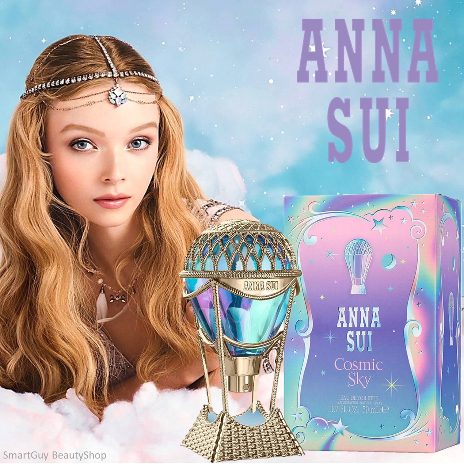 ANNA SUI Cosmic Sky Eau de Toilette 50ml น้ำหอมสำหรับผู้หญิงกลิ่นใหม่สุดพิเศษสินค้านำเข้ารับประกันลิขสิทธิ์แท้จากออสเตรเลียพร้อมส่ง