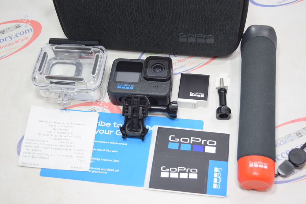 ขาย กล้อง GoPro Hero12 Black Bundle Songkran Set ใช้ไม่ถึง 10ครั้ง สภาพ 99.99% ประกันเหลือยาว