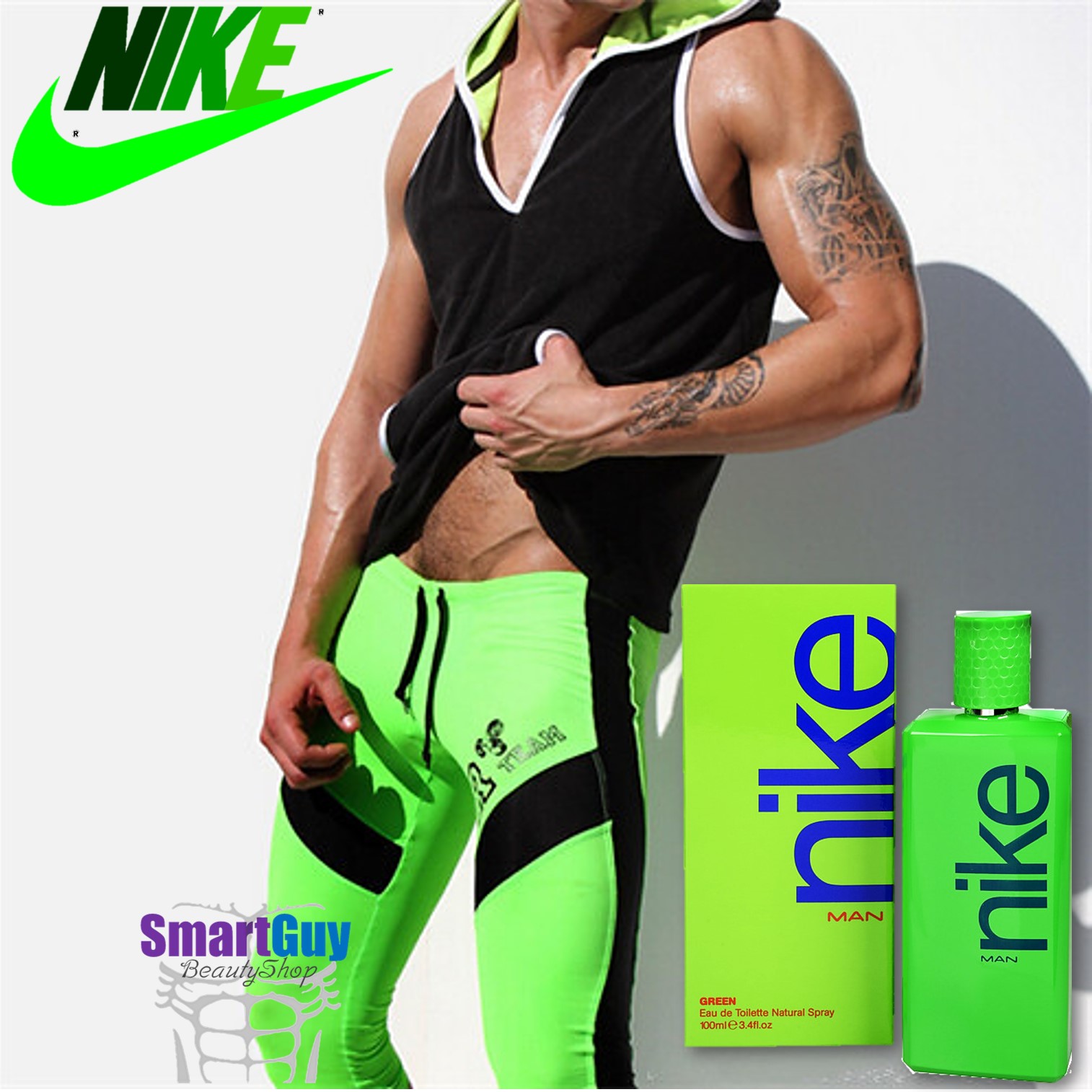 NIKE MAN Green Eau De Toilette Natural Spray 100ml. น้ำหอมลิขสิทธิ์แท้จากไนกี้สำหรับผู้ชายกลิ่นหอมเย็นสปอร์ตแมนผสานความเซ็กซี่น่าค้นหาชวนเข้ามาสัมผัสใกล้ๆ