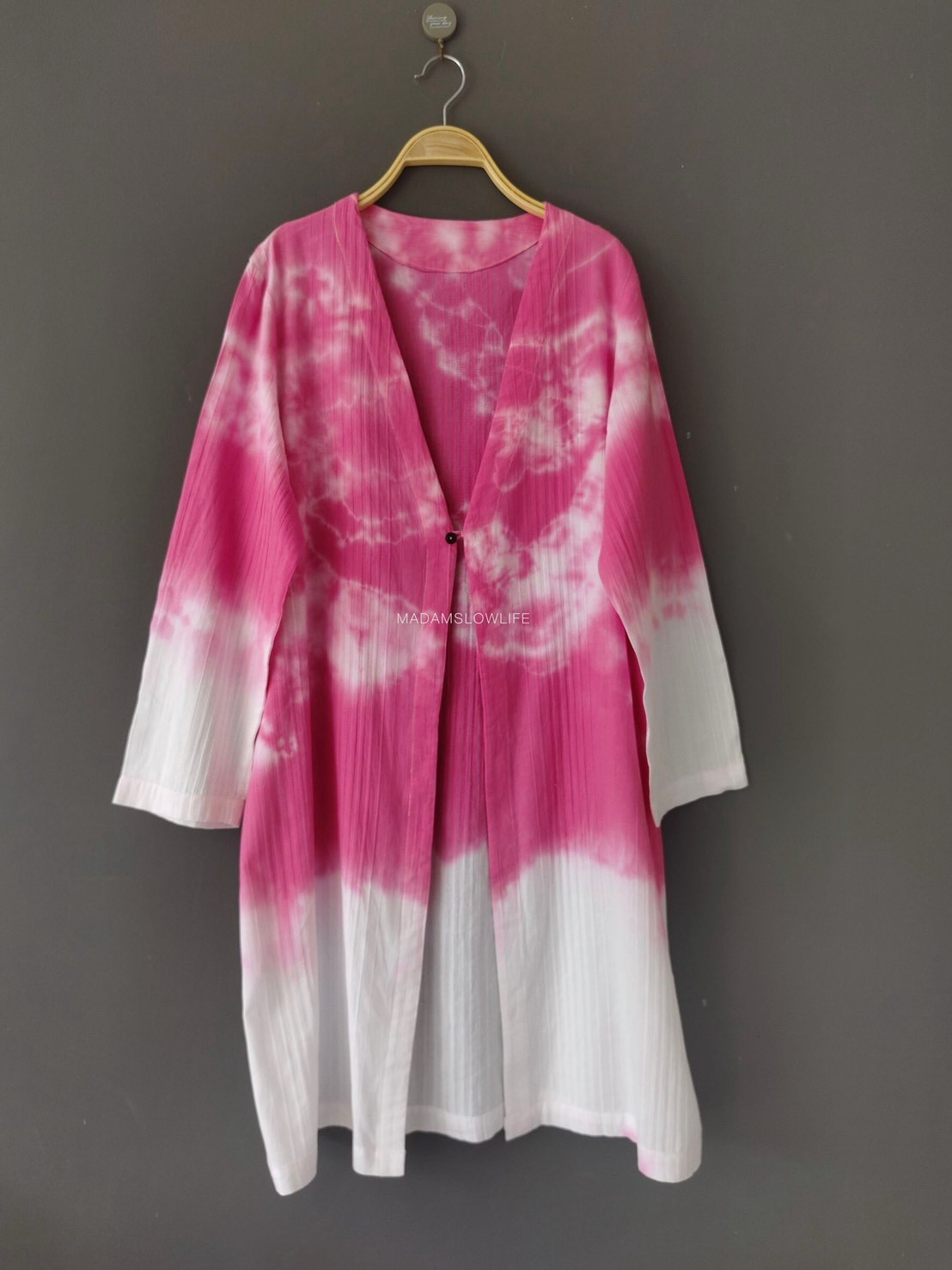 เสื้อคลุมยาวมัดย้อม Size :F