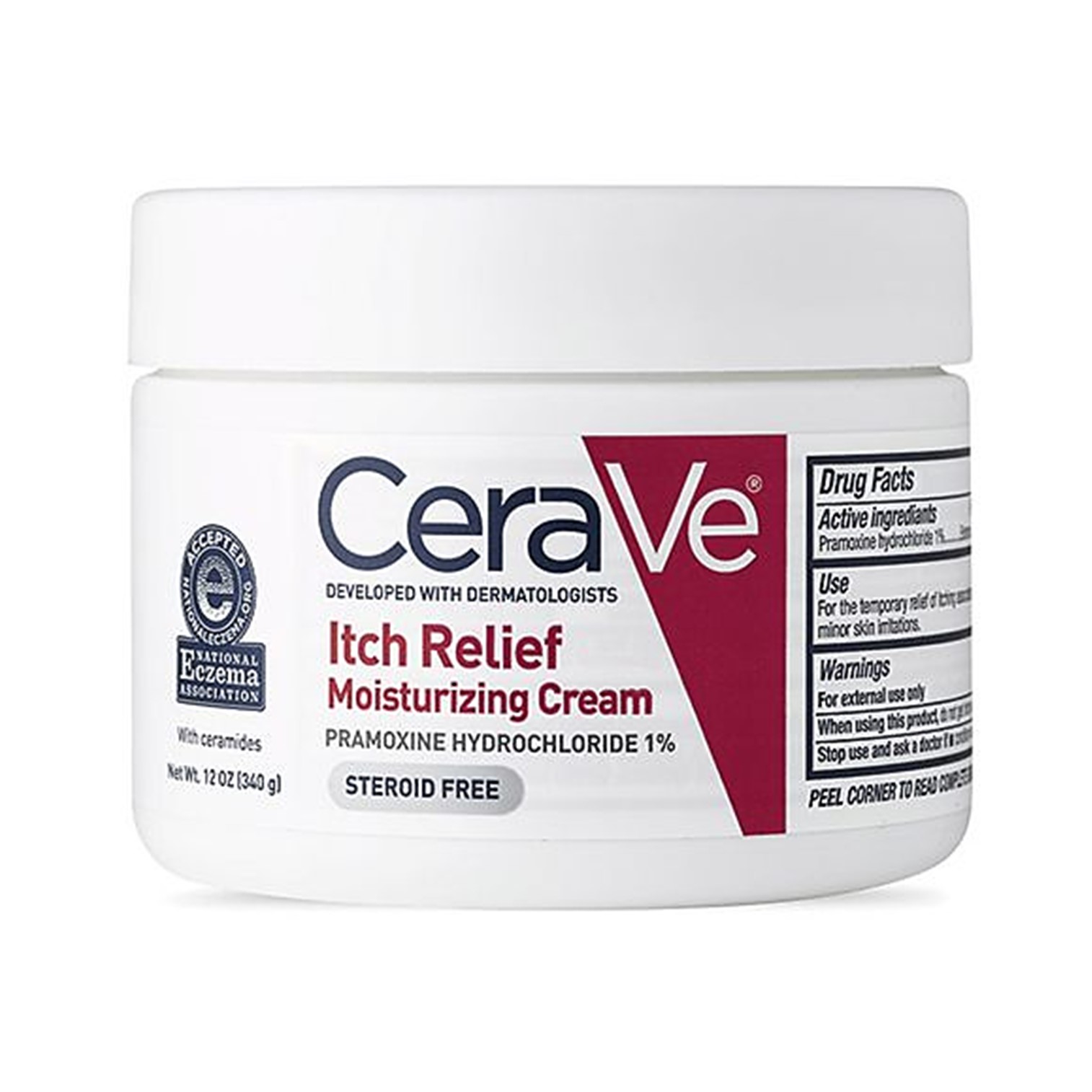 CeraVe Itch Relief Moisturizing Cream 340g ผลิตภัณฑ์บำรุงผิวกายสูตรพิเศษเพื่อผิวแลดูสุขภาพดีริ้วรอยจางลงผิวเนียนนุ่มกระชับอ่อนกว่าวัย
