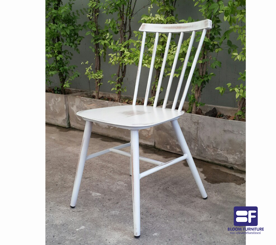 เก้าอี้อลูมิเนียม เก้าอี้สำหรับ Outdoor สีขาว ดำ ฟ้า (Antique Color)