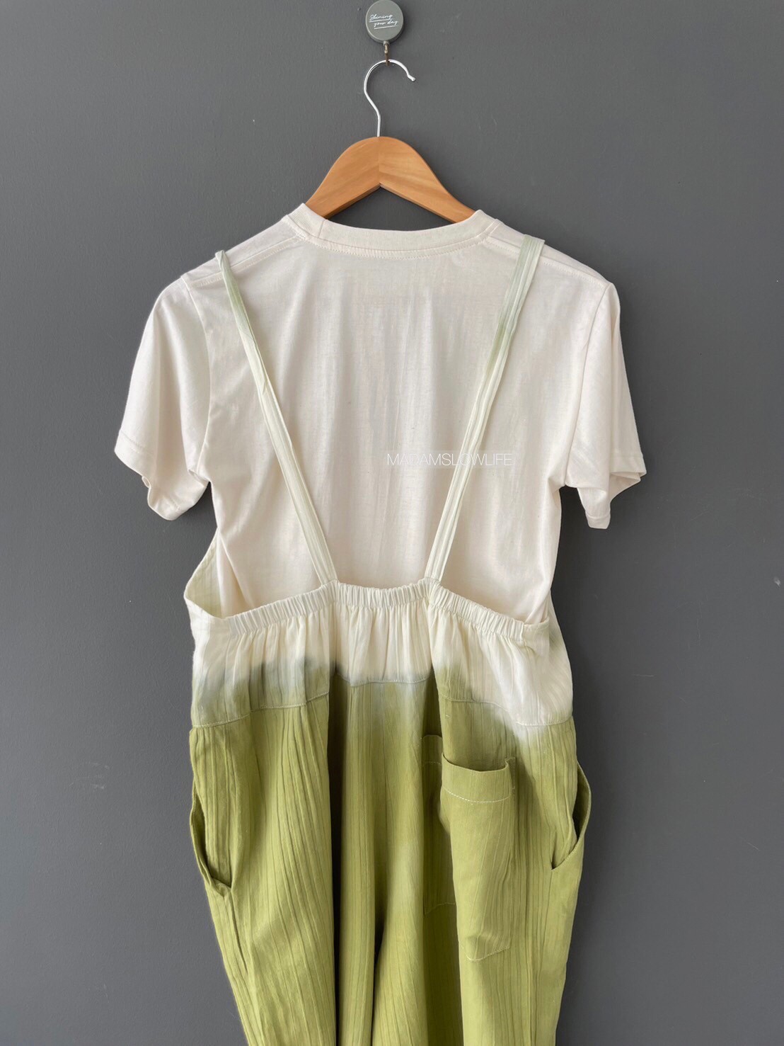 ชุดเอี๊ยมผู้ใหญ่ ปรับสายได้ย้อมสีปลอดสารพิษ Size F