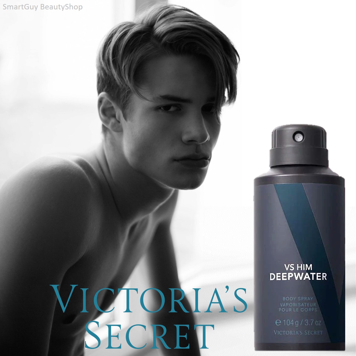 Vs Him DeepWater by Victoria's Secret Body Spray for Men 104ml สเปรย์ระงับกลิ่นกายสำหรับผู้ชายกลิ่นใหม่ล่าสุดลิขสิทธิ์แท้จากช็อปวิคตอเรียซีเคร็ท