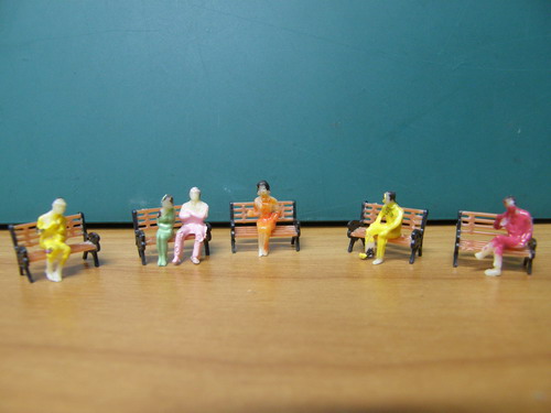 ม้านั่งยาว สเกล 1:100 ชุด 5 ตัว