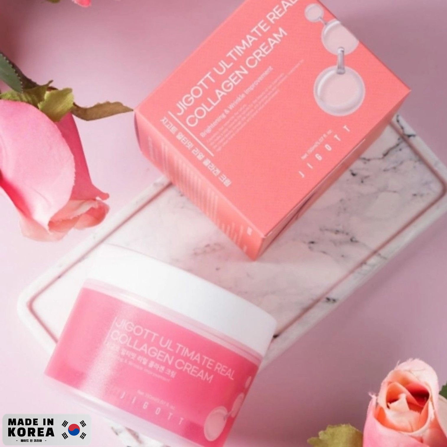 JIGOTT Ultimate Real Collagen Cream 150ml ครีมคอลลาเจนบำรุงผิวหน้าสูตรพิเศษของแท้จากเกาหลีพร้อมส่ง