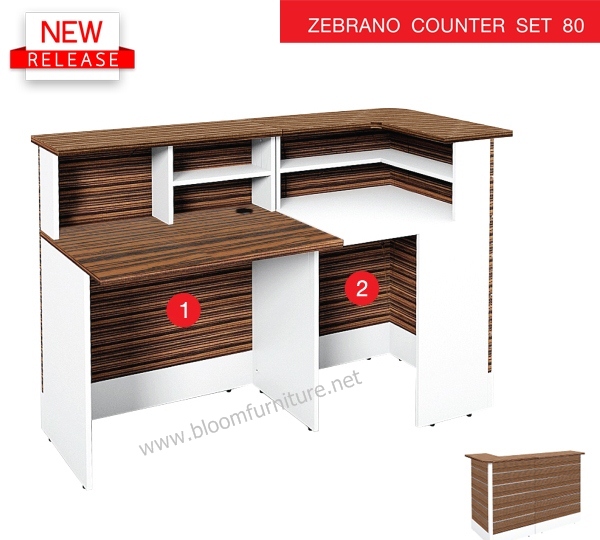 โต๊ะเคาน์เตอร์ ZEBRANO SET 1-80 W 150 x D 70 x H 107 CM.