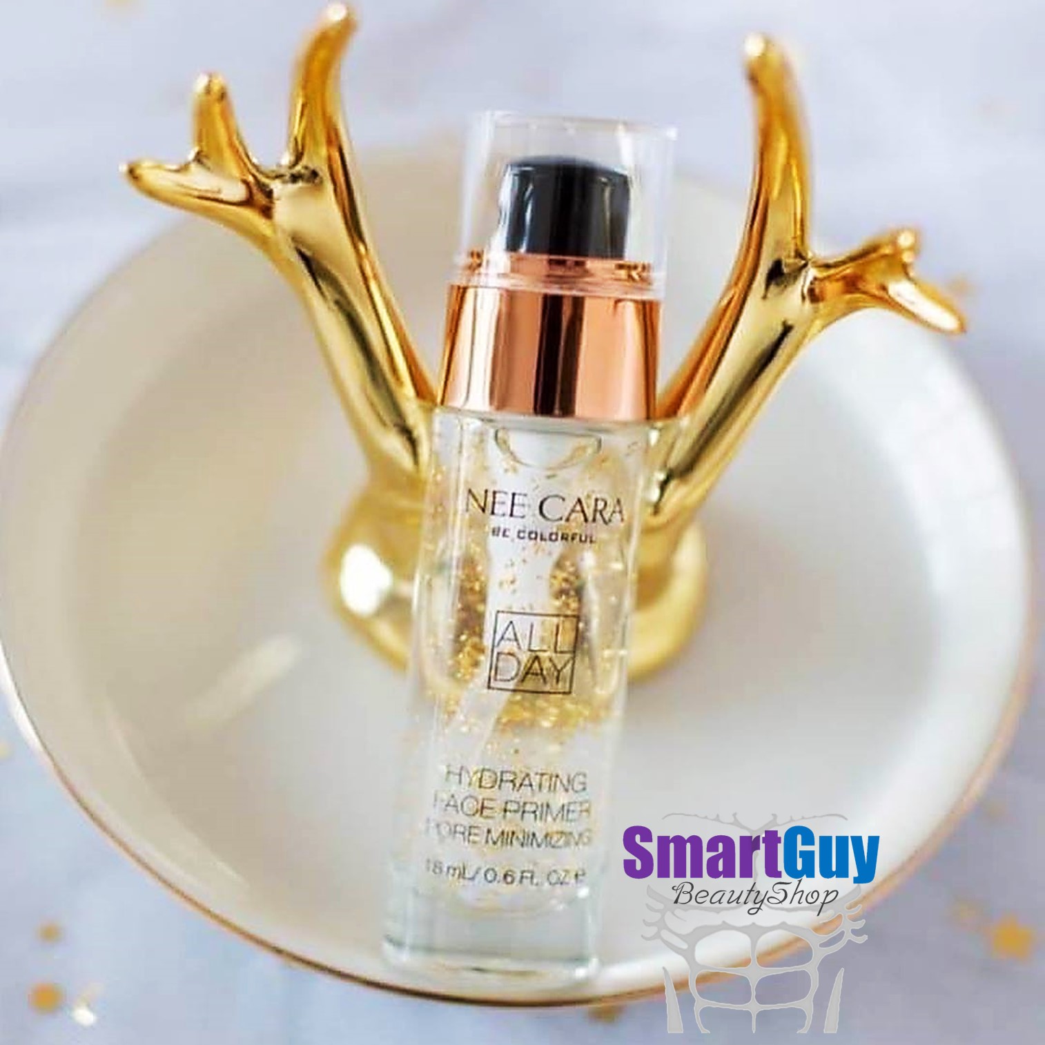 มหัศจรรย์เมจิกเซรั่มไพรม์เมอร์ผสมทองคำเพิ่มมิติช่วยในการแต่งหน้าพร้อมการบำรุงผิวหน้า NEE CARA Hydrating Face Primer Pore Minimizing 18ml.