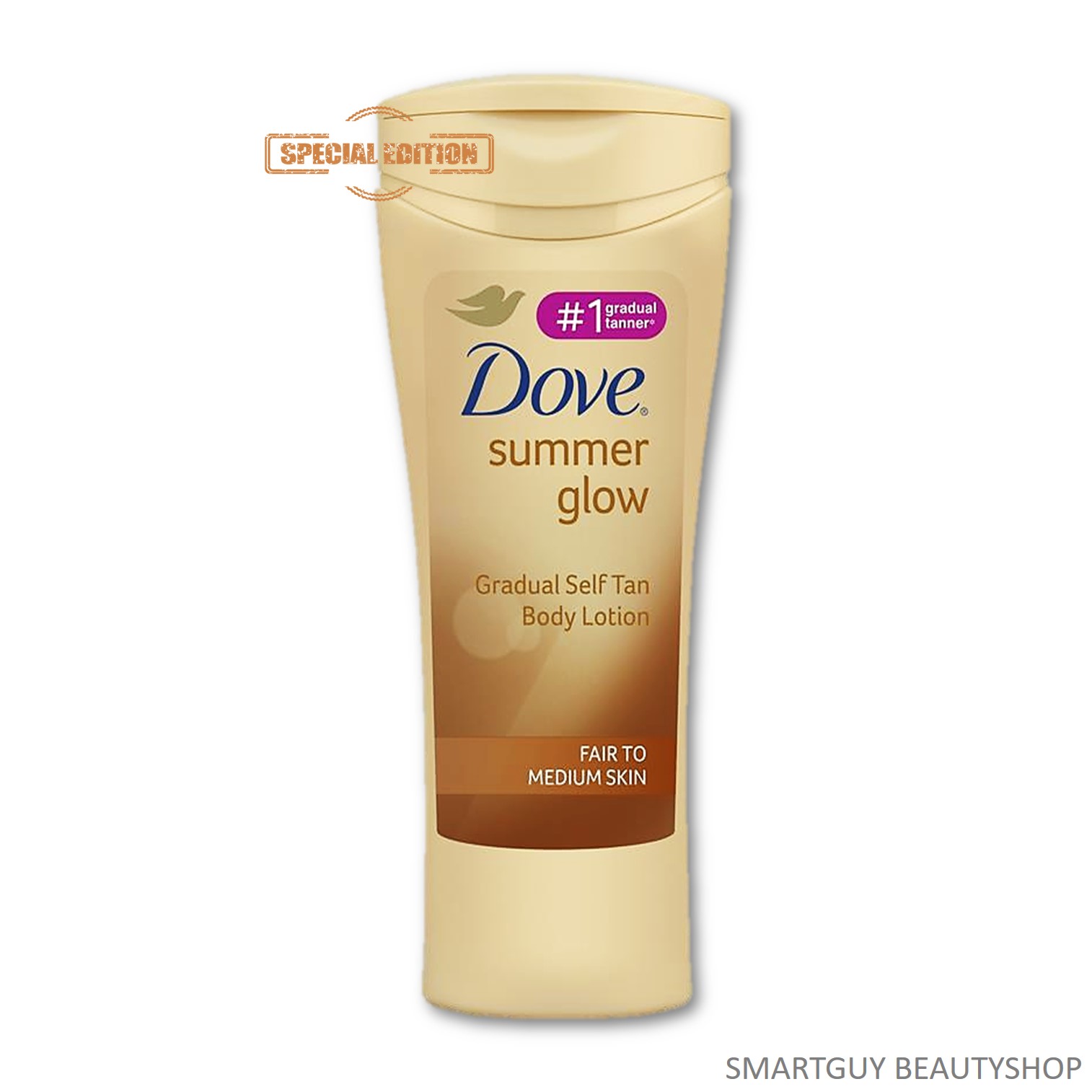 Dove Summer Glow Gradual Self Tan Body Lotion Fair To Medium Skin 400ml โลชั่นผิวสีแทนปานกลางสินค้านำเข้าจากต่างประเทศ