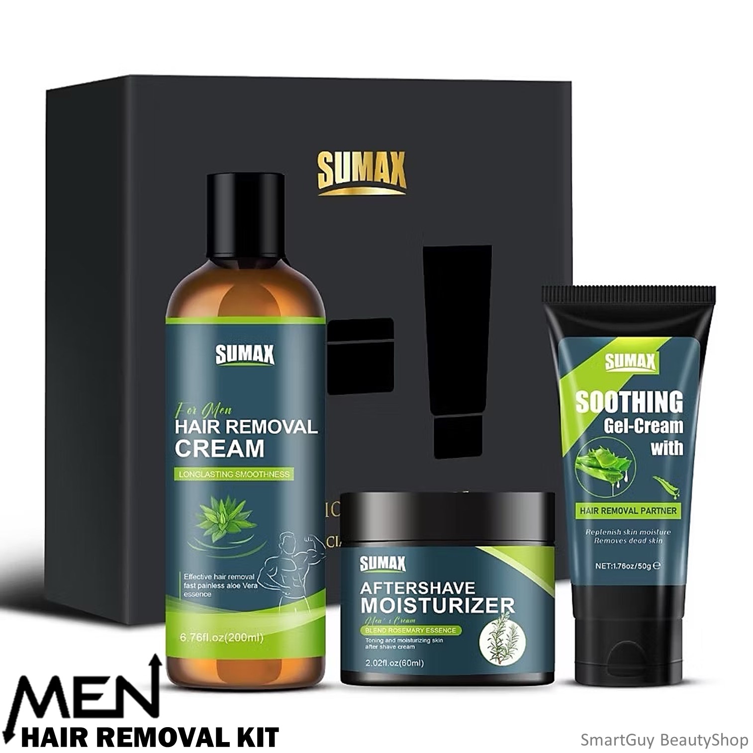 SUMAX Professional Skin Care Specially For You ชุดผลิตภัณฑ์กำจัดขนสูตรอ่อนโยนพิเศษสำหรับผู้ชายพร้อมการบำรุงผิวหลังกำจัดขน