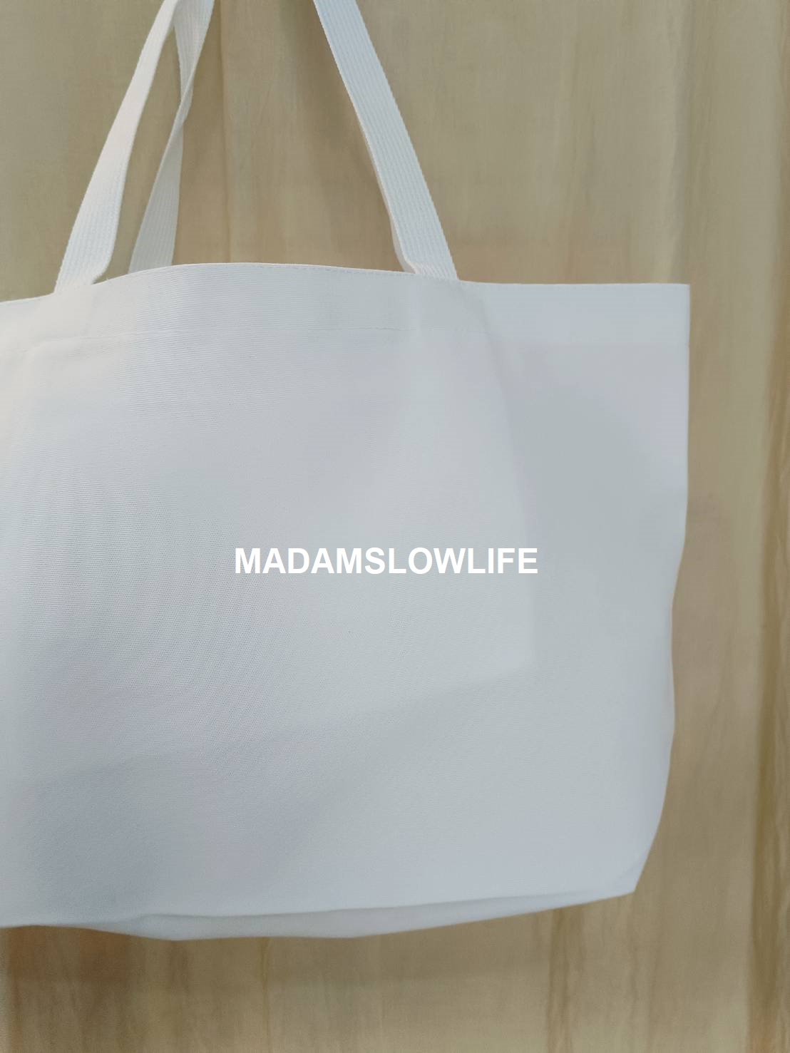 (รับผลิตออเดอร์) กระเป๋าผ้า Eco-bag ขนาด W 43 cm* H 28 cm * D 13.5 cm