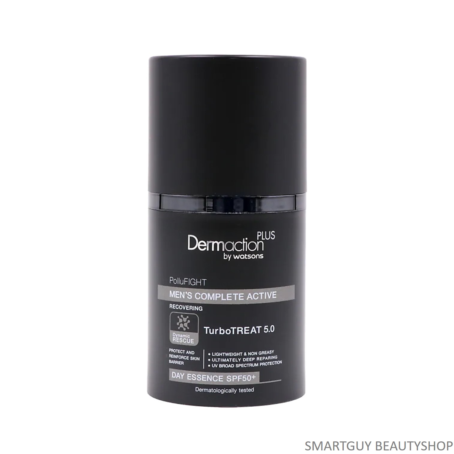 Dermaction Plus By Watsons Men’s Complete Active Day Essence SPF50+ 50ml ผลิตภัณฑ์บำรุงผิวหน้าระหว่างวันสูตรพรีเมี่ยมสำหรับผู้ชาย