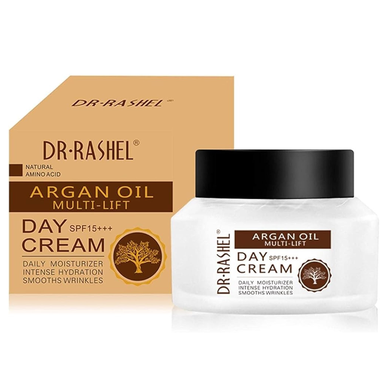 Dr.Rashel Argan Oil Multi Lift Moisturizing Day Cream 50g ครีมบำรุงผิวหน้าตอนกลางวันสูตรพิเศษเพื่อผิวหน้ากระจ่างใสริ้วรอยแลดูจางลงจากสารสกัดธรรมชาติ