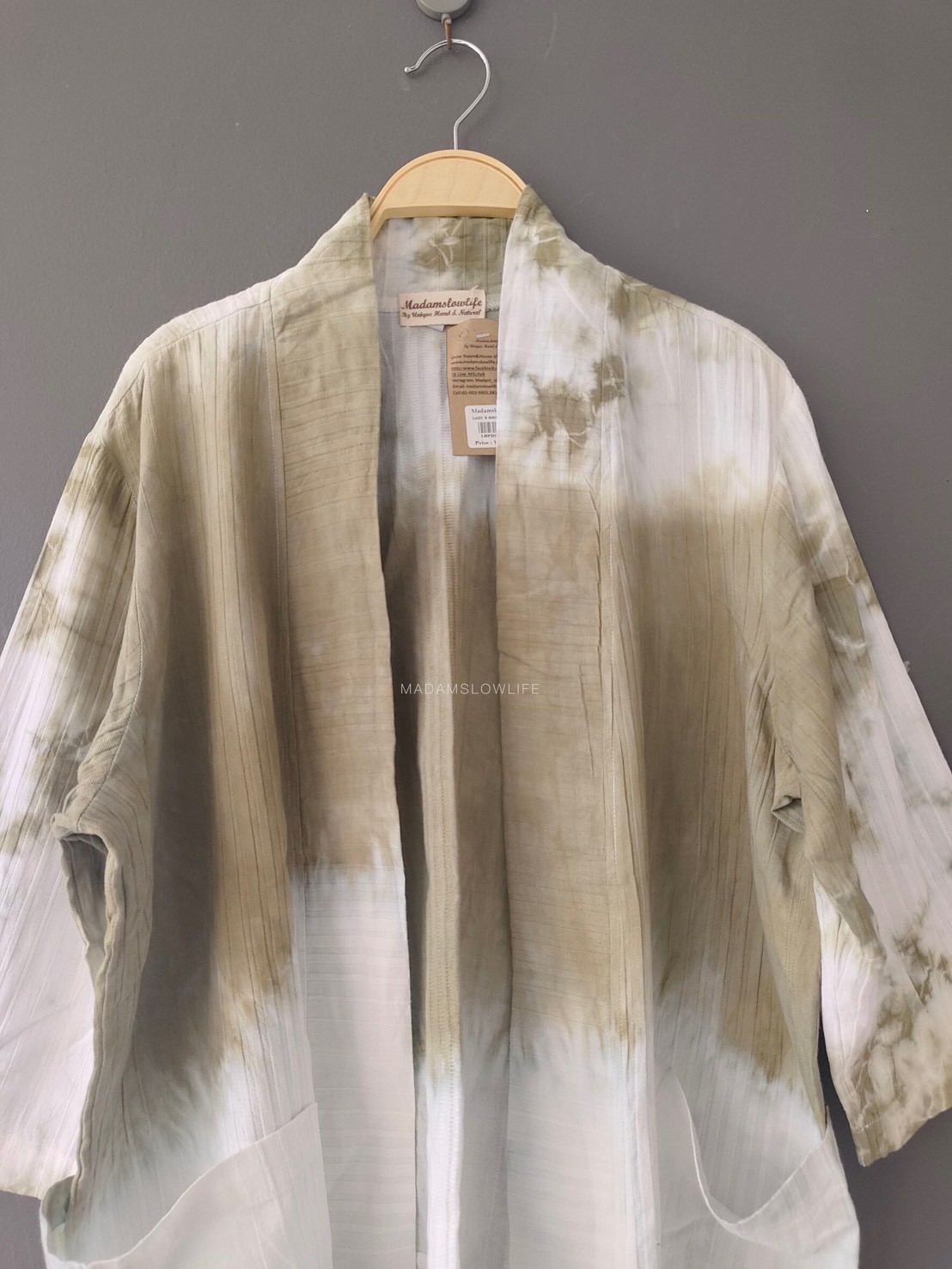 เสื้อคลุมยูกาตะ มี 3 สีคราม น้ำตาล เขียวขี้ม้า size: F