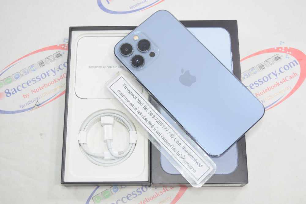 ขาย iPhone 13 ProMax 256GB Sierra blue ศูนย์ไทย เครื่องเดิมๆ แบตยังดี ครบกล่อง