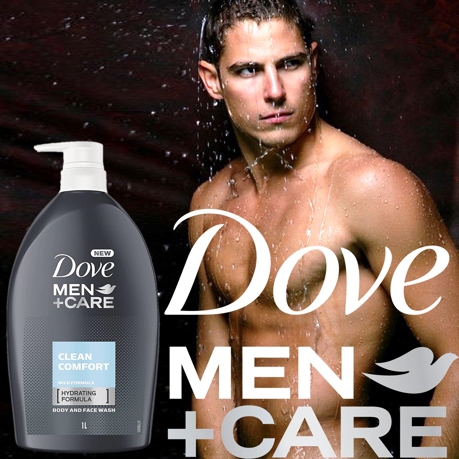 Dove Men Care Clean Comfort Body And Face Wash 1L ผลิตภัณฑ์อาบน้ำทำความสะอาดผิวหน้าผิวกายสูตรพิเศษสำหรับผู้ชาย สินค้านำเข้าจากต่างประเทศ