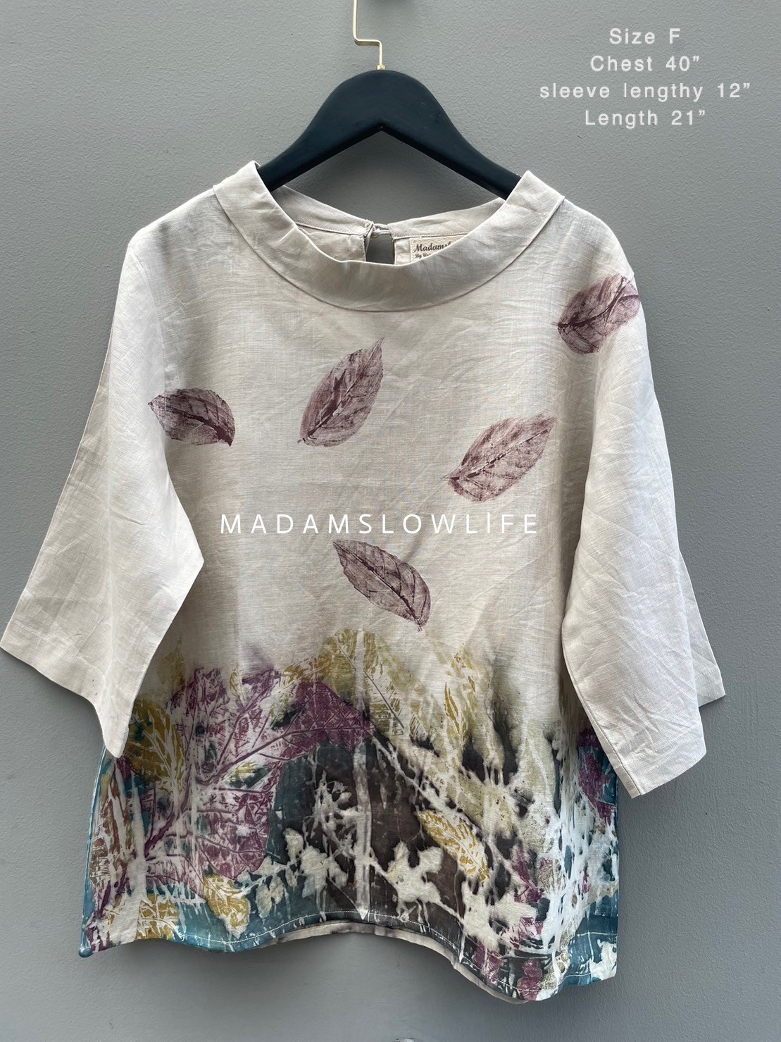 เสื้อผ้าลินิน eco-print