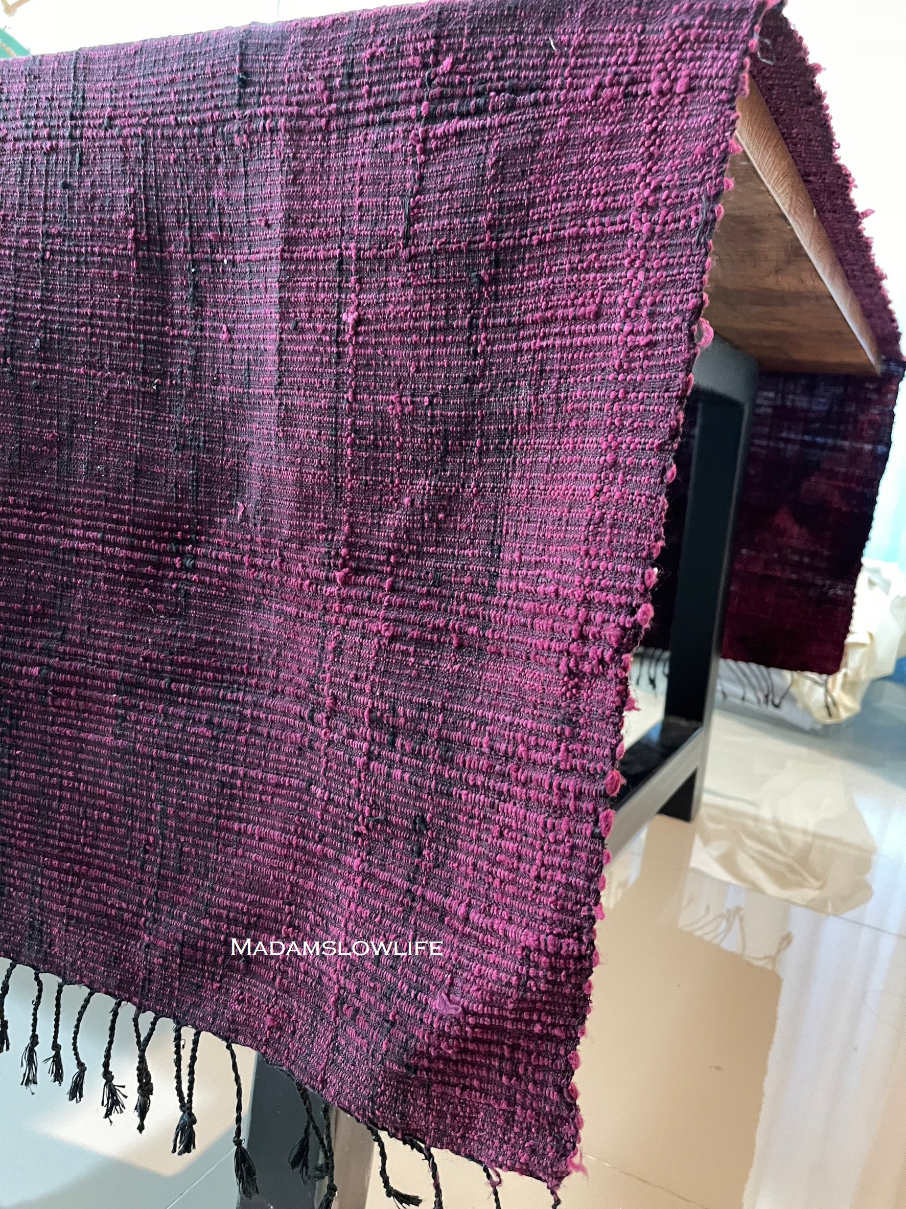 ผ้าไหมอีรี่/RUNNER ขนาด กว้าง42cm*ยาว229cm Hand made