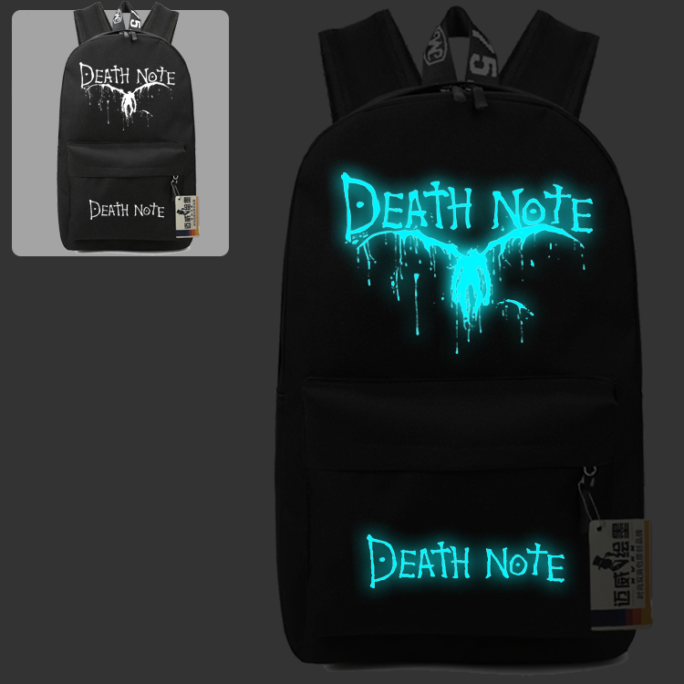 กระเป๋าเป้ ลาย Death note เรืองแสง