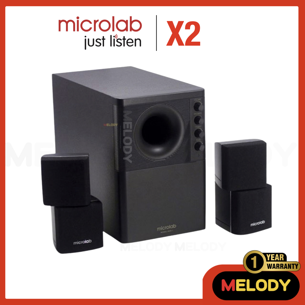 ลำโพง Microlab X2 2.1 กำลังขับ 46วัตต์ รับประกันศูนย์ microlab 1 ปี