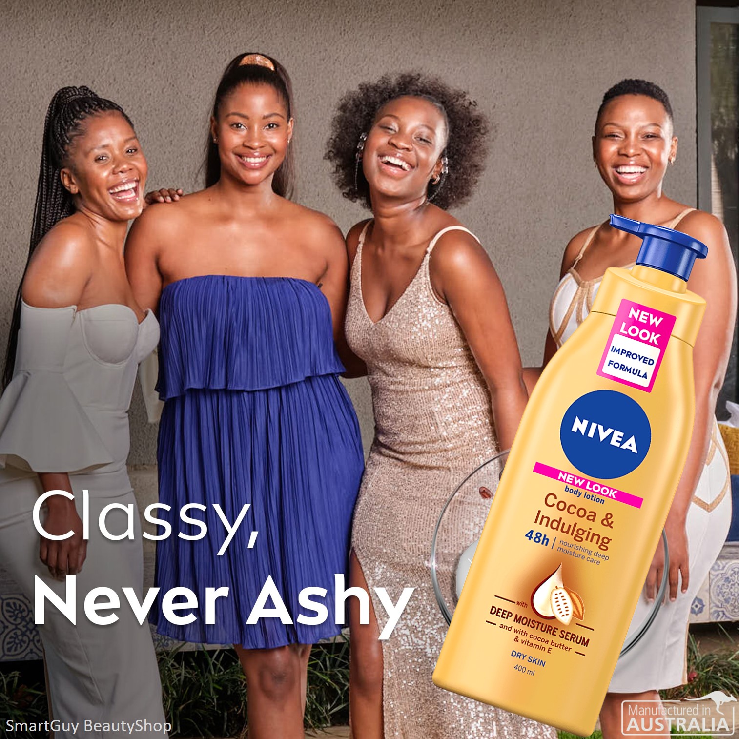 Nivea Cocoa&Indulging Deep Moisture Serum Body Lotion 400ml โลชั่นบำรุงผิวกายสูตรพิเศษเพื่อผิวชุ่มชื้นสุขภาพดีสินค้านำเข้าจากออสเตรเลียพร้อมส่ง