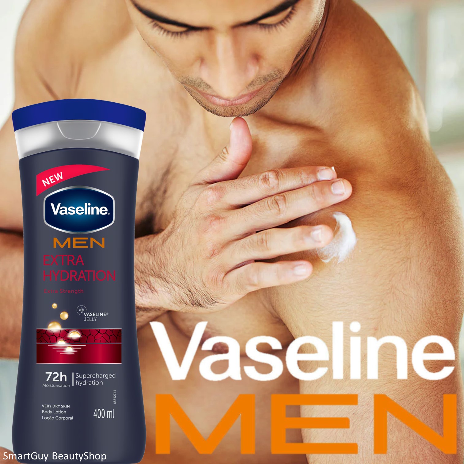 Vaseline MEN Extra Hydration Body Lotion 400ml ผลิตภัณฑ์บำรุงผิวกายสูตรพิเศษสำหรับผู้ชายสินค้านำเข้าจากออสเตรเลียรับประกันของแท้พร้อมส่ง