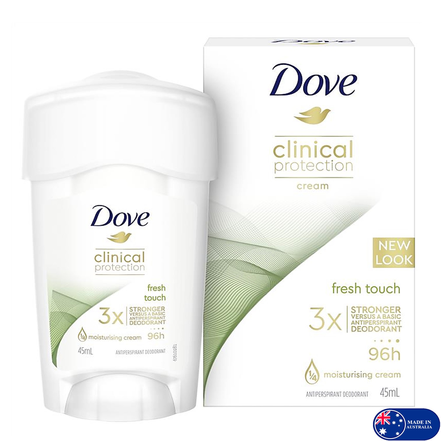 Dove Clinical Antiperspirant Stick Deodorant Fresh Touch 48g ผลิตภัณฑ์ระงับกลิ่นใต้วงแขนแบบแท่งสติ๊กสูตรพิเศษสำหรับผู้หญิงสินค้านำเข้าจากออสเตรเลียพร้อมส่ง